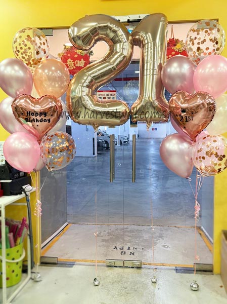 Personalised Pinkilicious Megaloon Balloon Bundle Set